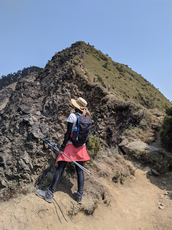 回合歡山北峰路上