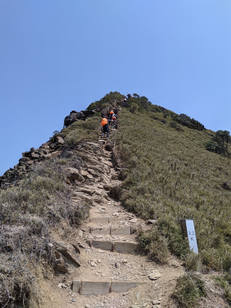 回合歡山北峰路上